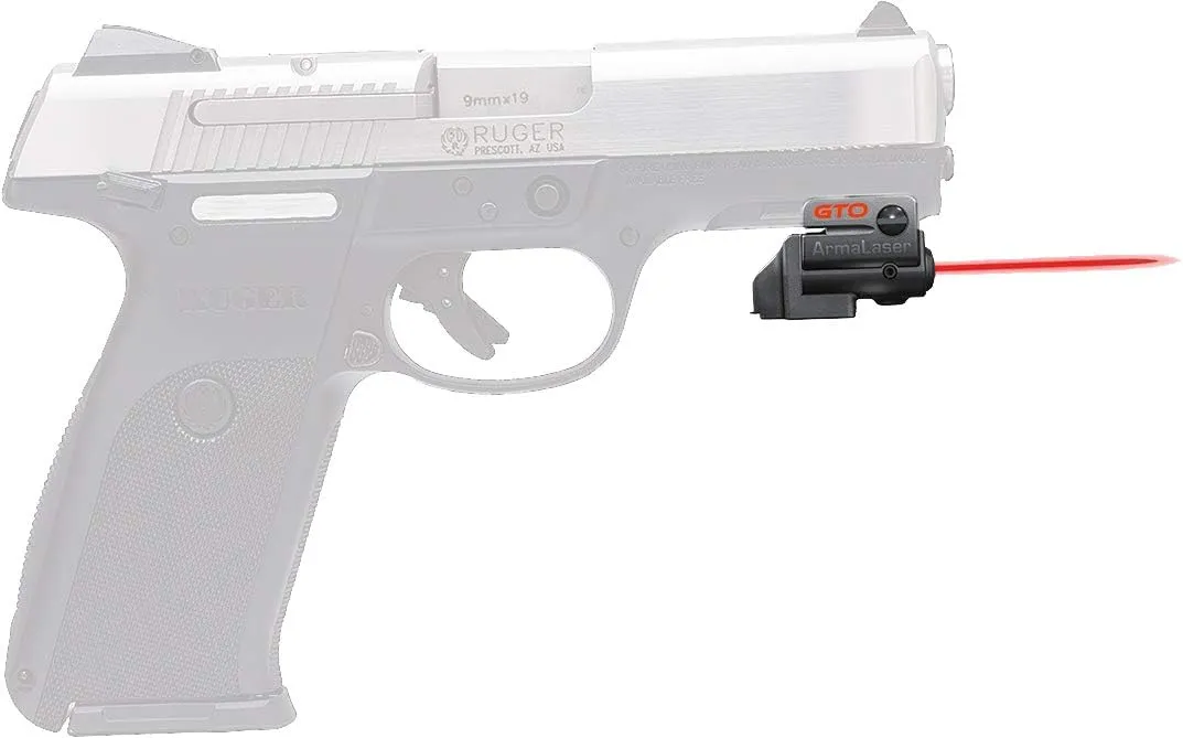 ArmaLaser GTO and FLX46 Red Laser Sight GripTouch Switch Designed to fit Ruger SR9 SR40 SR45