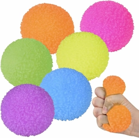 ArtCreativity Stretchy Crystal Gummi Stress Balls, Set of 6, Stress Relief Fidget Sensory Toys for Autistic Children, Anxiety, and ADHD, Birthday Party Favors, Goodie Bag Fillers for Kids