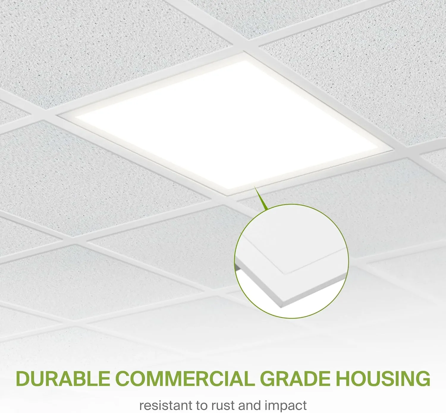 ASD 2x2 LED Flat Panel Light with Motion Sensor - 20/25/30W UL DLC | 3633LM 3500K-5000K 120-277V Dimmable 2x2 LED Light Drop Ceiling | Recessed Lay in Troffer Lights for Office
