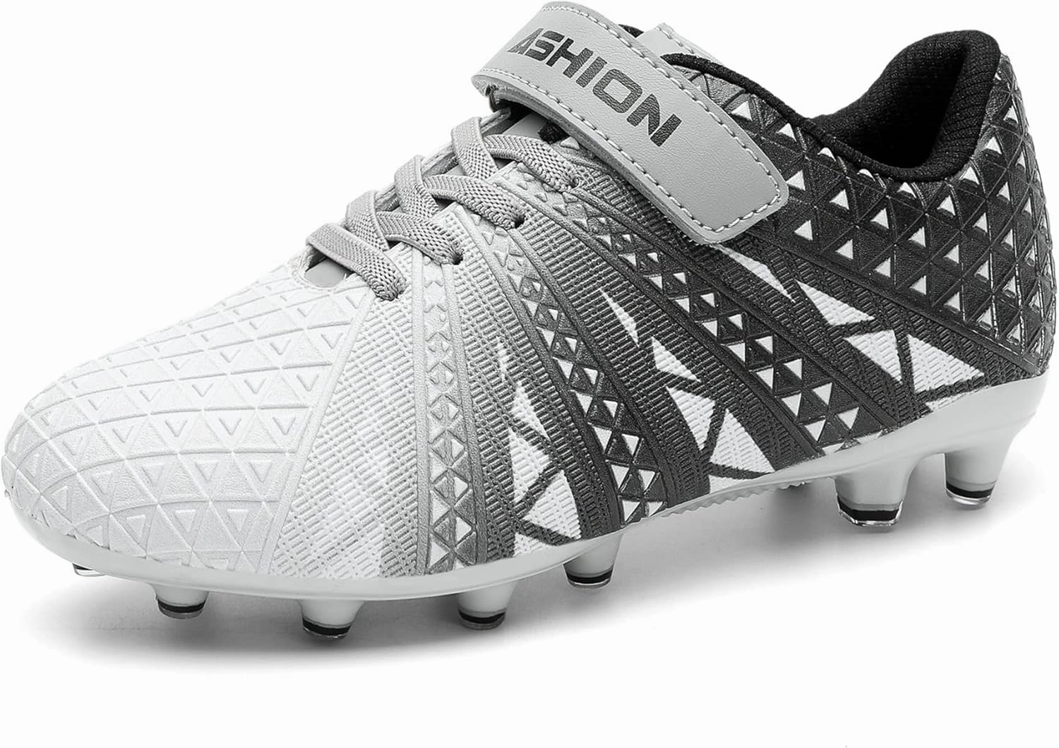 ASHION Kids Soccer Cleats Boys Girls Soccer Shoes Firm Ground Football Shoes for Indoor Outdoor Size (Little Kid/Big Kid)