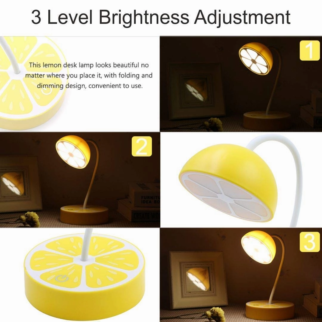 AUXA Lemon Shaped Study Table lamp Corporate Gifting Desk Accessories 1pc (Lemon Shaped Table Lamp)