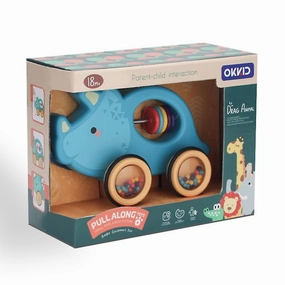 Baby Drum Rabbit Toy Pull Toy Made Of Abs Plastic, Car