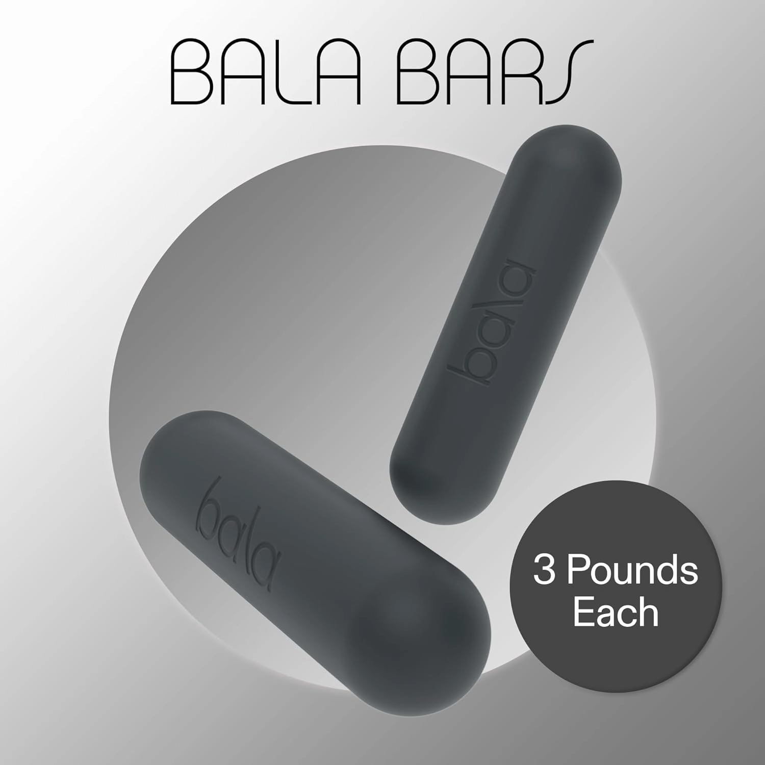 Bala Bars Dumbbell Set for Women & Men - Set of 2 Bars Designed for Walking, Strength Training, HIIT, Boxing & Aerobics - Hand Weights for Working Out at Home