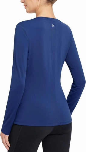 baleaf Women's Thermal Shirts Crewneck Fleece Lined Long Sleeve Tops Running Workout Ski Base Layer Winter Cold Weather