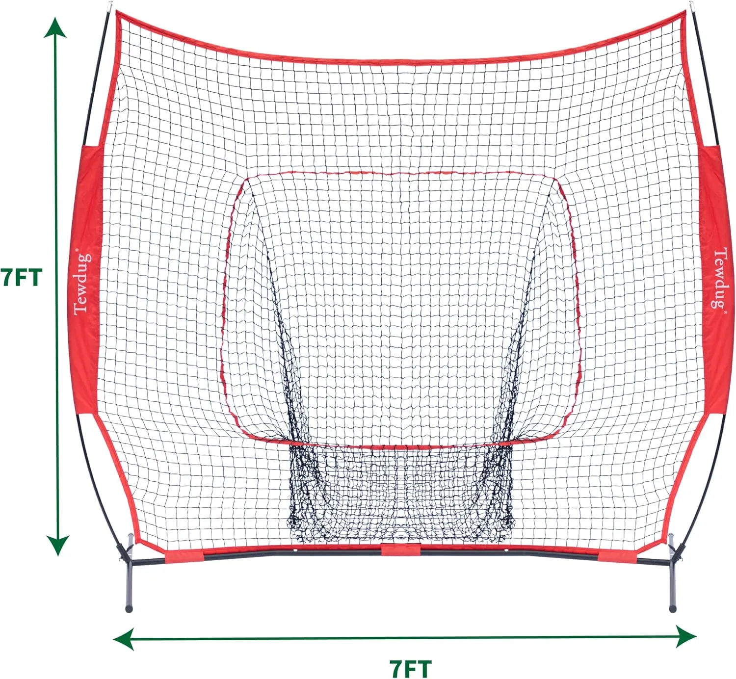 Baseball Practice Net,Portable Softball Net for Batting for Hitting and Throwing,with Large Ball Collection System,Batting Net with Tee,with a Sturdy Carrying Bag