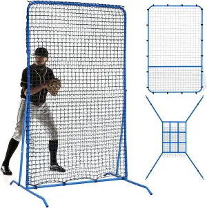Baseball Softball Training Net, 6.6x4FT Safety Screen for Hitting & Pitching Net with Strike Zone, Easy Quick Setup, Throwing Pitcher Protection for Batting Cage Outdoors Indoors
