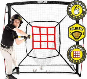 Baseball Net - Pitching & Hitting Net (9 Strike Zone, Portable & Quick-Fold) - Gifts for Kids & Teens | Training Aids