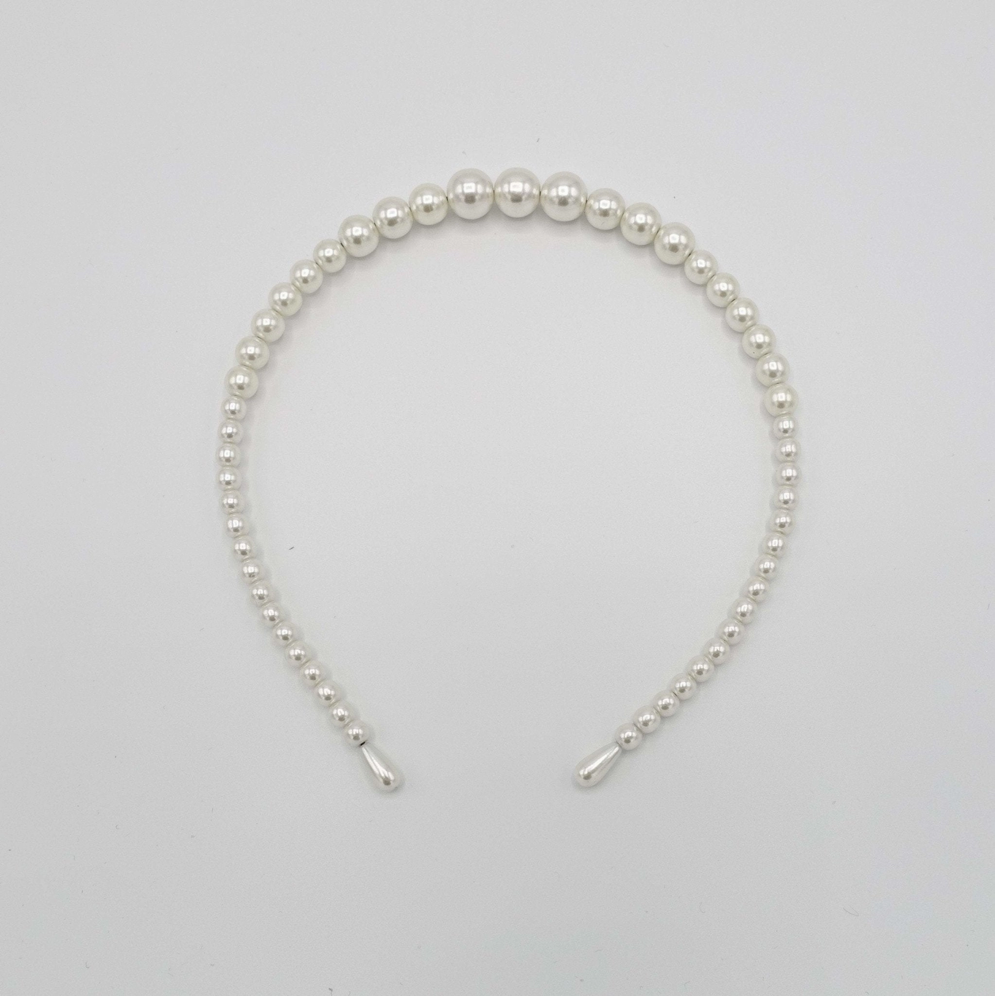 basic pearl beaded headband simple hairband