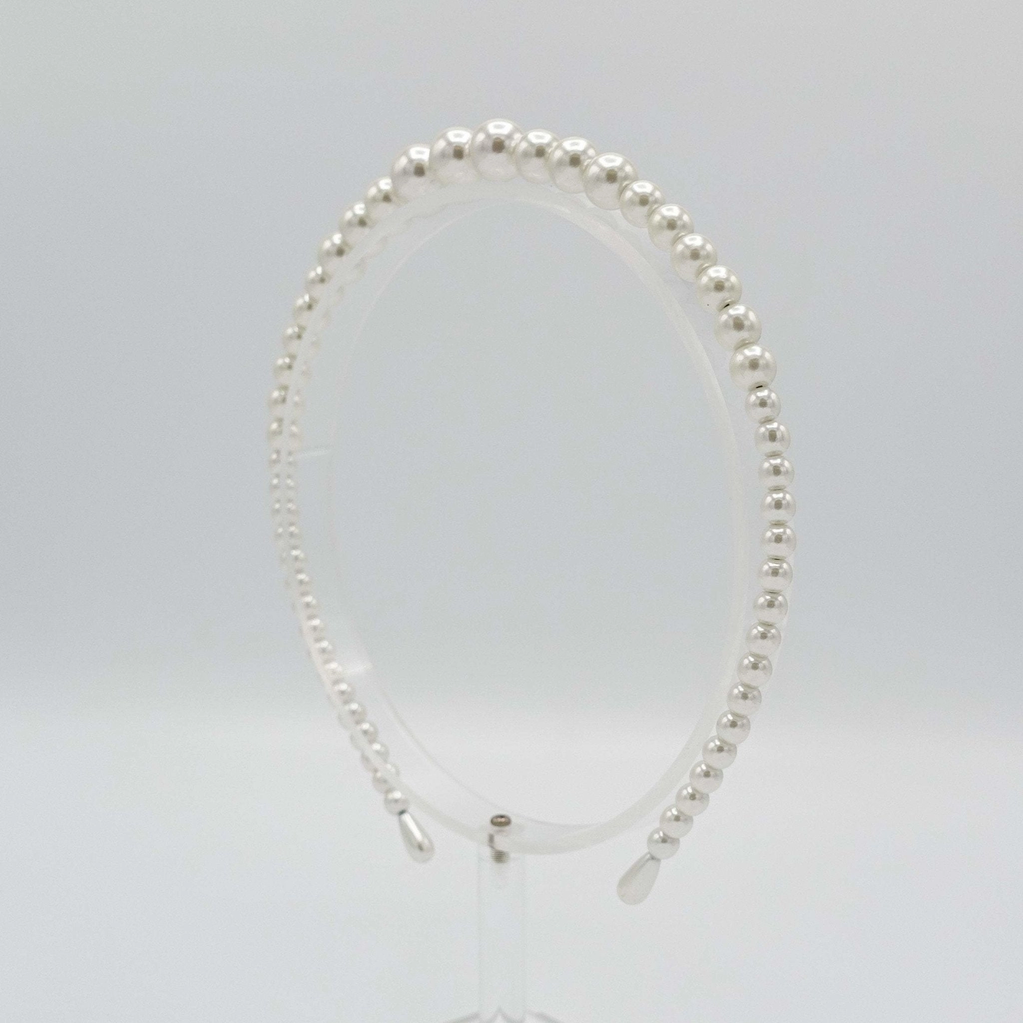basic pearl beaded headband simple hairband