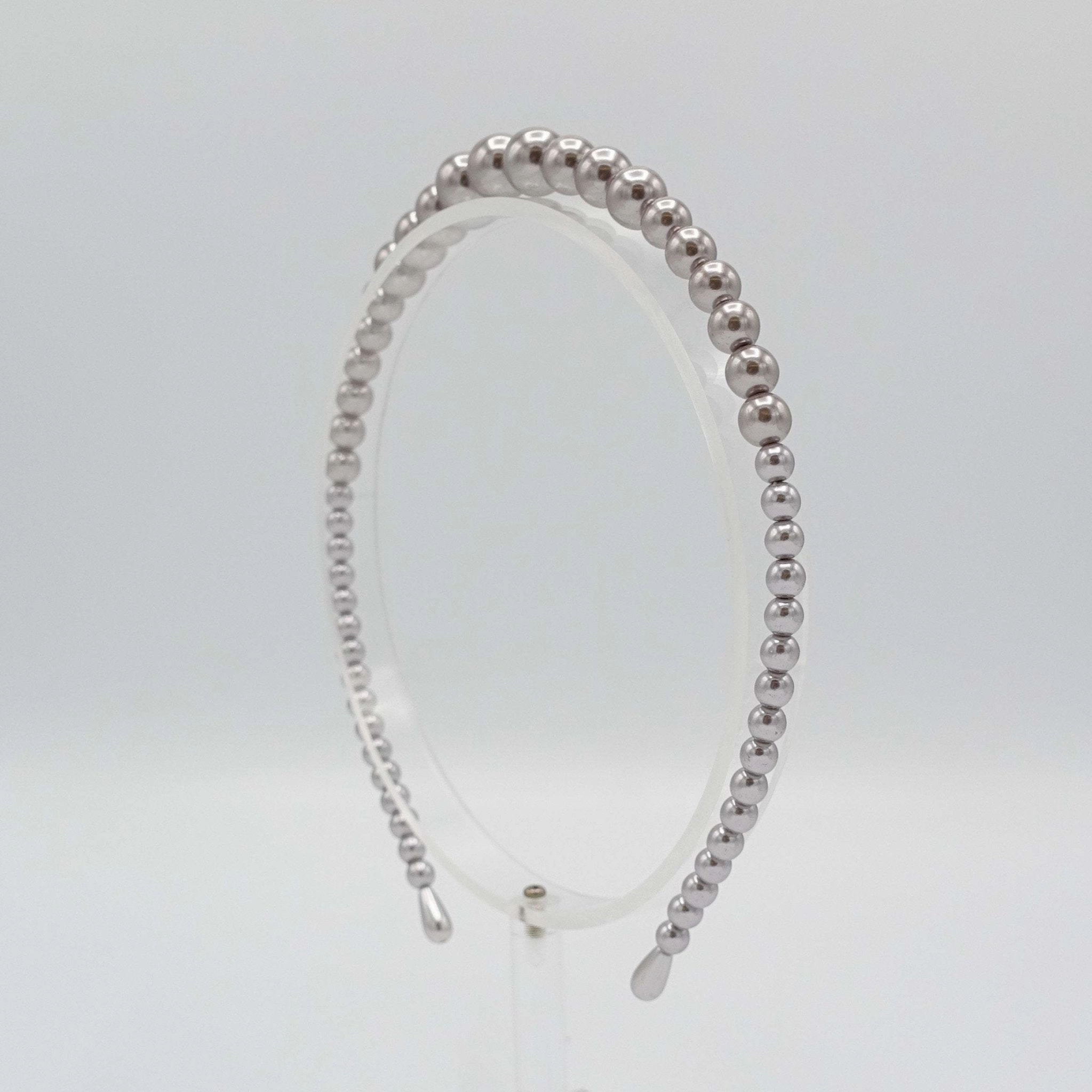 basic pearl beaded headband simple hairband