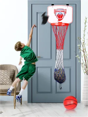 Basketball Hamper Toy for Kids – Fun Over-the-Door Laundry Hoop with Ball – Build Good Habits Early & Keep the Floor Tidy