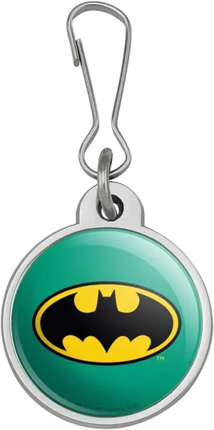 Batman Classic Bat Shield Logo Jacket Handbag Purse Luggage Backpack Zipper Pull Charm