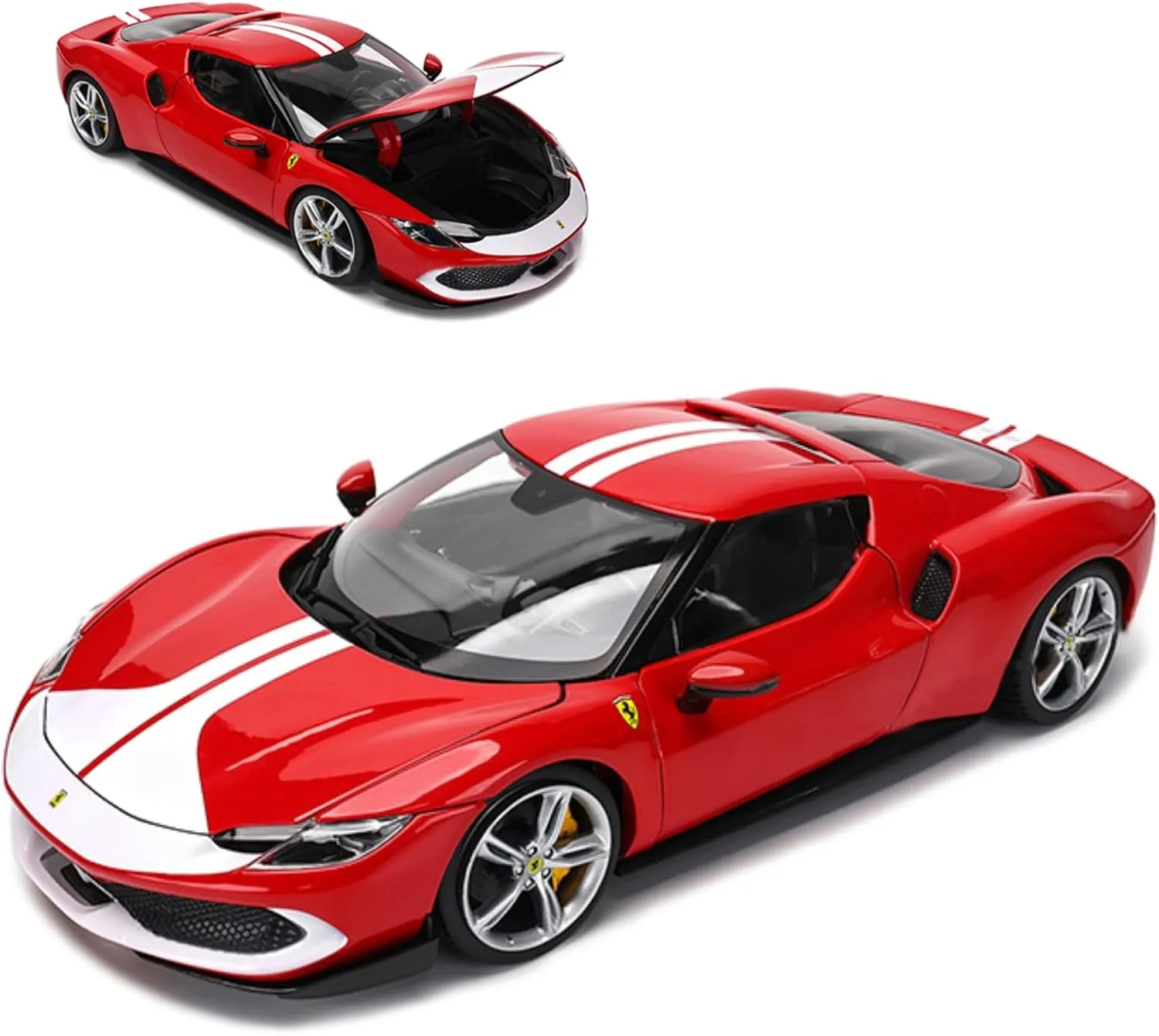 Bburago 1/18 2023 Racing Car for Ferrari 296 GTB ASSETTO FIORANO Alloy Die Cast Simulation Super Model Car Collectible Gift