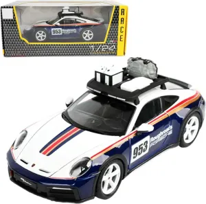 Bburago 2024 1/24 911 Racing Alloy Model Car for Porsche 911Dakar Static Die Cast Vehicles Collectible