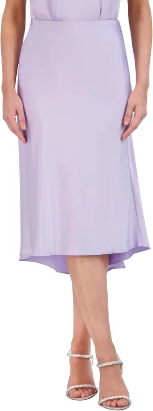 BCBGMAXAZRIA Women's Pull on Vintage Satin Midi Skirt