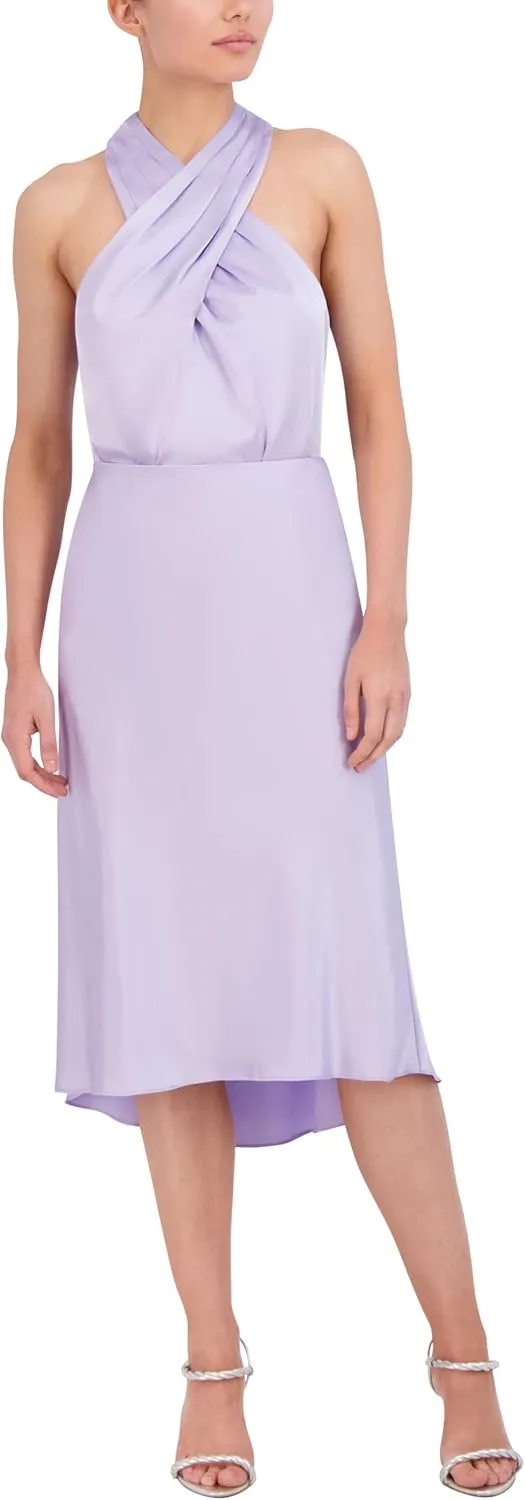 BCBGMAXAZRIA Women's Pull on Vintage Satin Midi Skirt