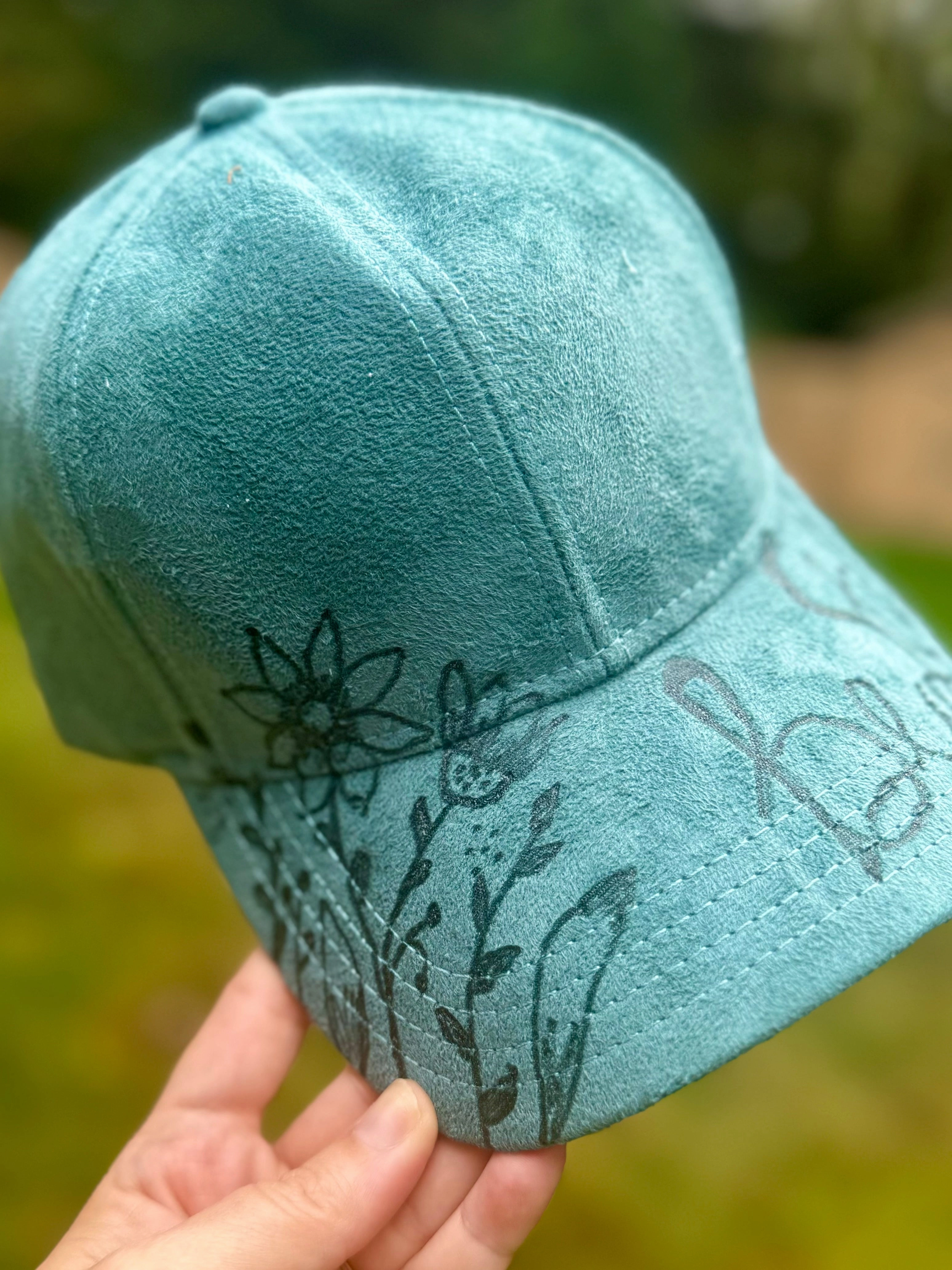 Be Still Ball Cap-Turquoise