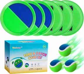 Beach Toys - Kids Toys - Outdoor Games for Kids, Toss and Catch Ball Set with 6 Paddles 3 Balls, Gifts for 3 4 5 6 7 8  Year Old Boys Girls Christmas Birthday