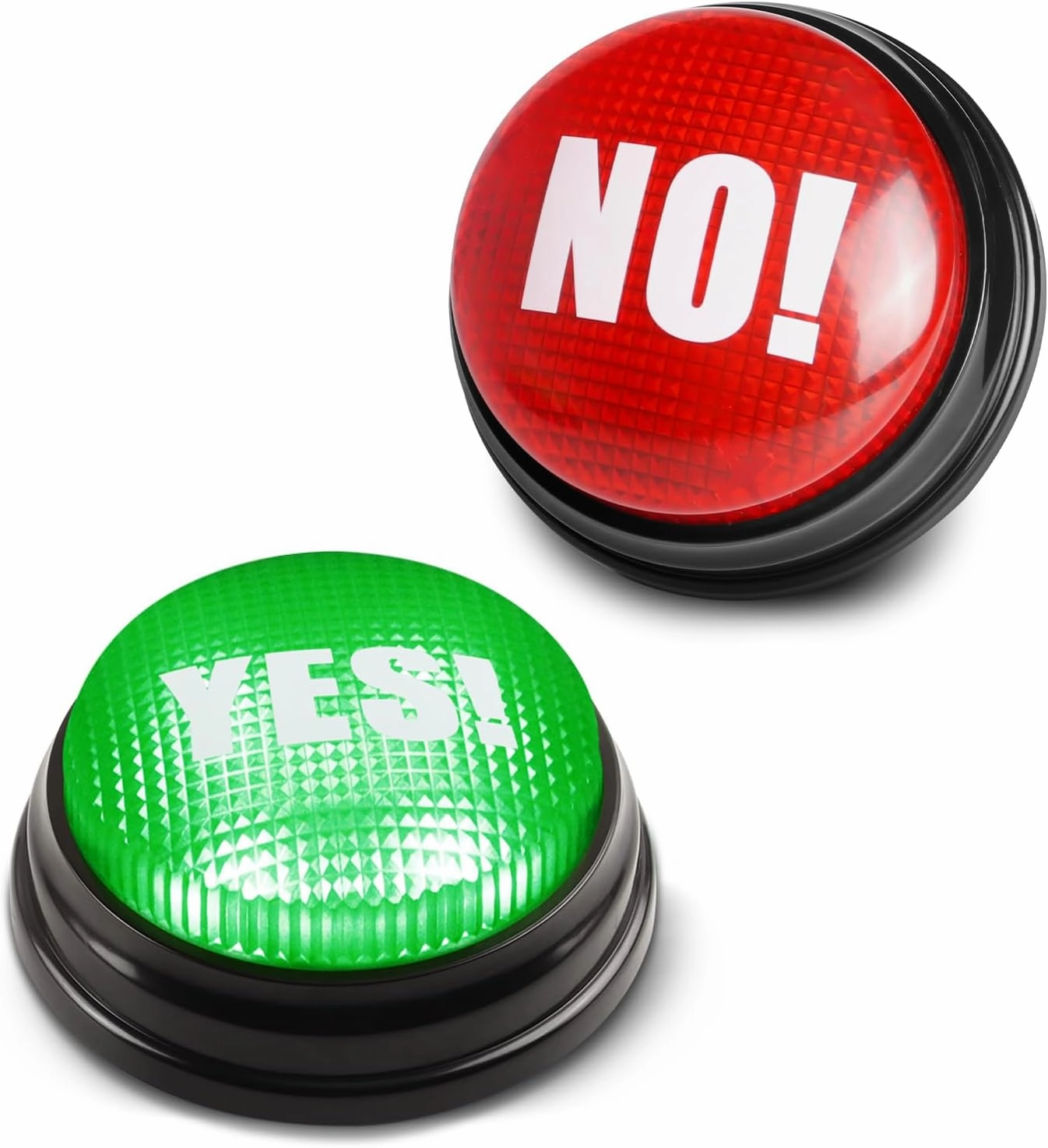 BEAN LIEVE Yes No Button - Answer Buzzers Set of 2 Buzzers for Game Show Yes Button and No Button with Sound Used for Classroom&Gag Gifts