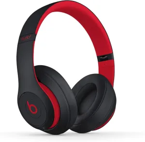Beats Studio3 Decade Collection Wireless Over-Ear Headphones - Defiant Black/Red (Renewed)