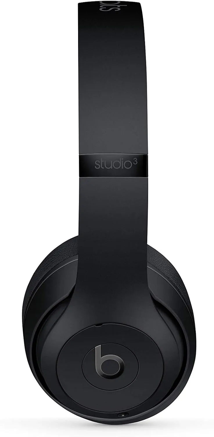 Beats Studio3 Wireless Noise Cancelling Over-Ear Headphones - Apple W1 Headphone Chip, Class 1 Bluetooth, Active Noise Cancelling, 22 Hours of Listening Time - Matte Black (Previous Model)