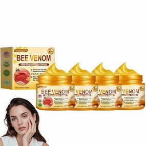 Bee Venom Skin Restoration Cream, Advanced Firming & Wrinkle-Reducing cream, Professional Bee Venom Skin Treatment Cream, Natural Serum Suitable for All Skin Types (4 Bottle)