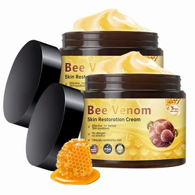 Bee Venom Skin Restoration Cream, Professional Bee Venom Skin Cream, Deeply Cleanses And Moisturizes, Comprehensive Moisturizer Creams for All skin Types (2PCS)