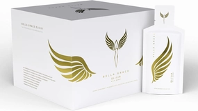 Bella Grace Elixir Collagen Peptides Supplement for Skin Care & Health with Verisol Collagen, AstaReal Astaxanthin, and Cat’s Claw, Supports Collagen Regeneration, Antioxidant Protection, 30 Servings