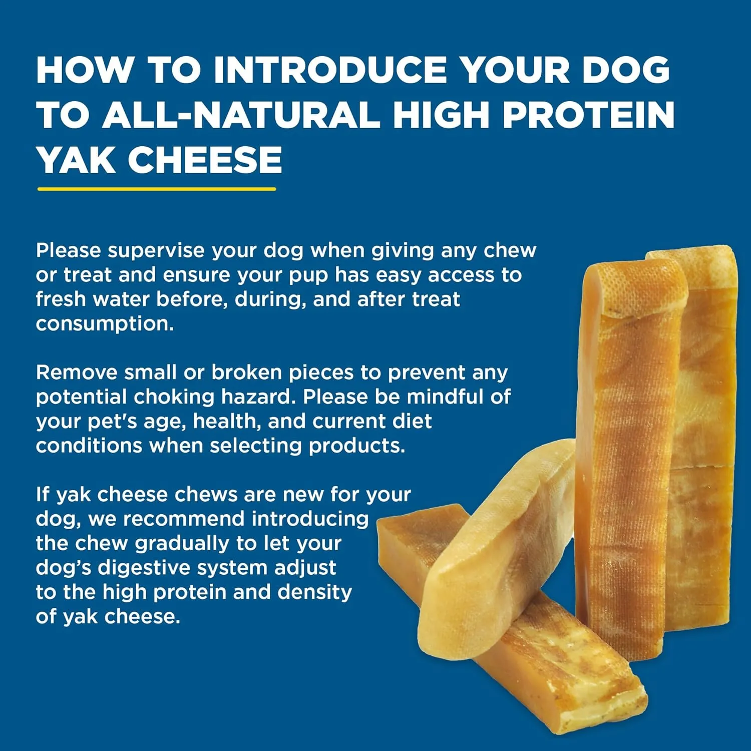 Best Bully Sticks Himalayan Yak Cheese for Dogs - Large 4 Count (Pack of 1) - Natural, No Lactose, Odor Free, Long-Lasting Snack