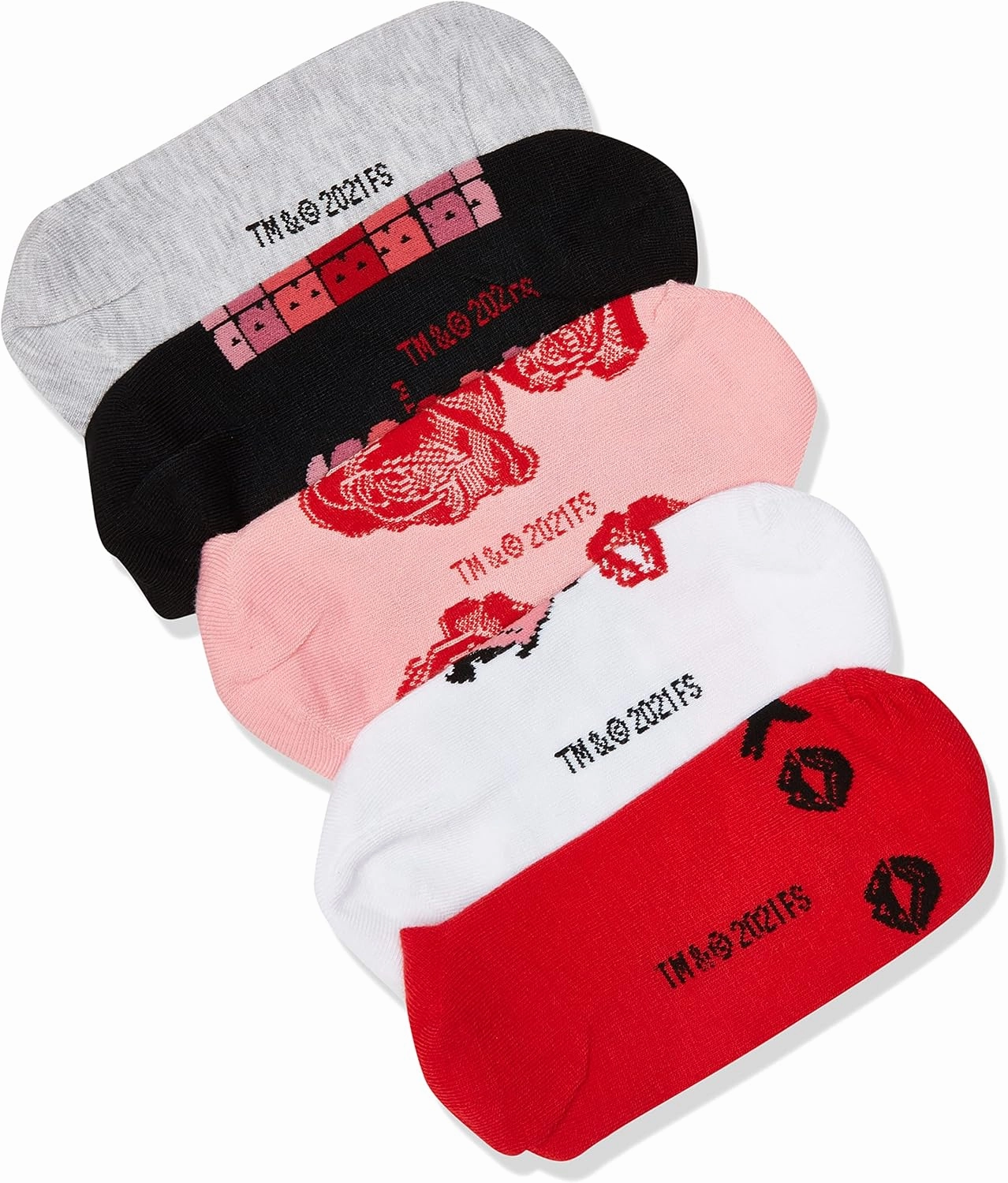 Betty Boop Women's Classic 5 Pack No Show Ankle Socks