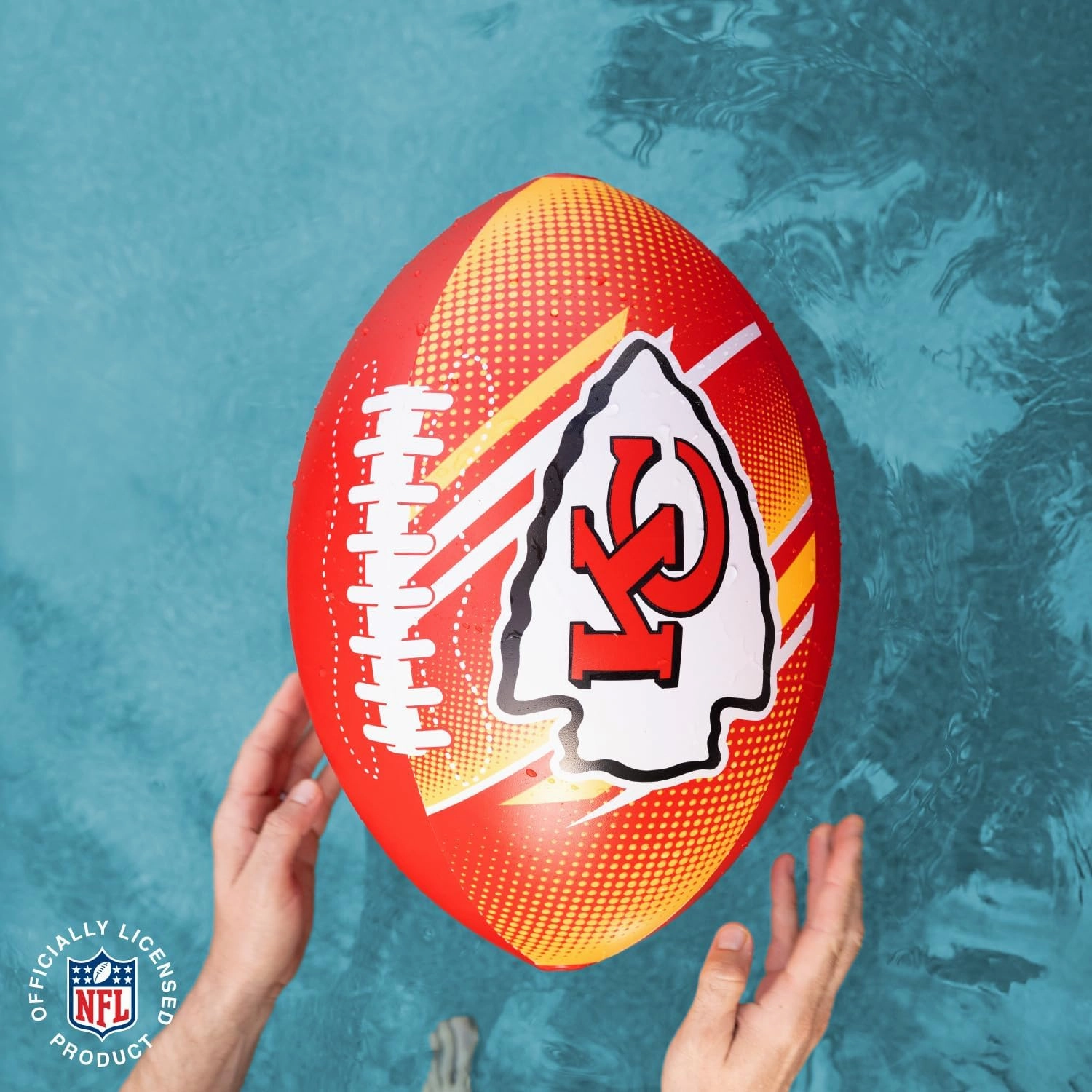 BigMouth 18” Inflatable Pool Football Officially Licensed NFL Fan Gear Merchandise Beach Ball Games for Adults and Teens