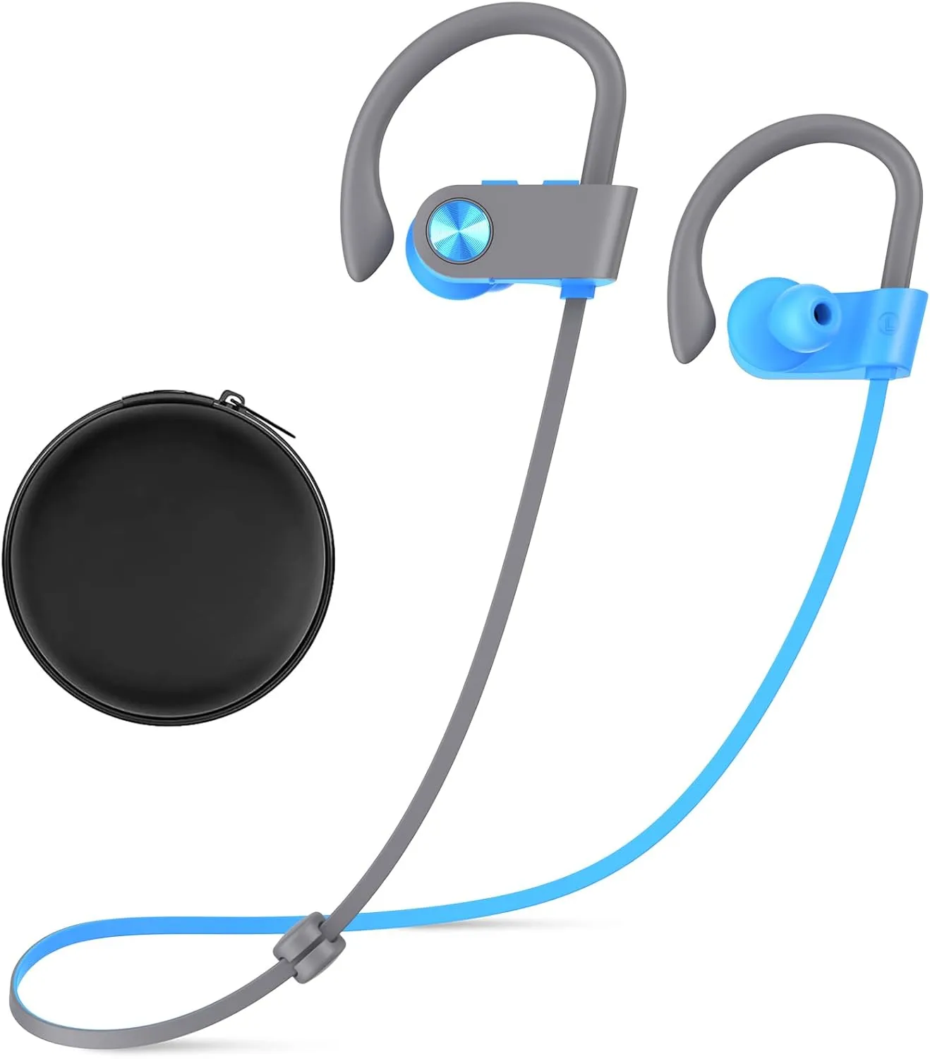 Bluetooth Headphones, Bluetooth 5.3 IPX7 Waterproof Wireless Sports Earbuds for Workout Gym, 16 Hrs Playtime Running Headphones with Noise Cancelling Mic, HiFi Bass Stereo in-Ear Earphones