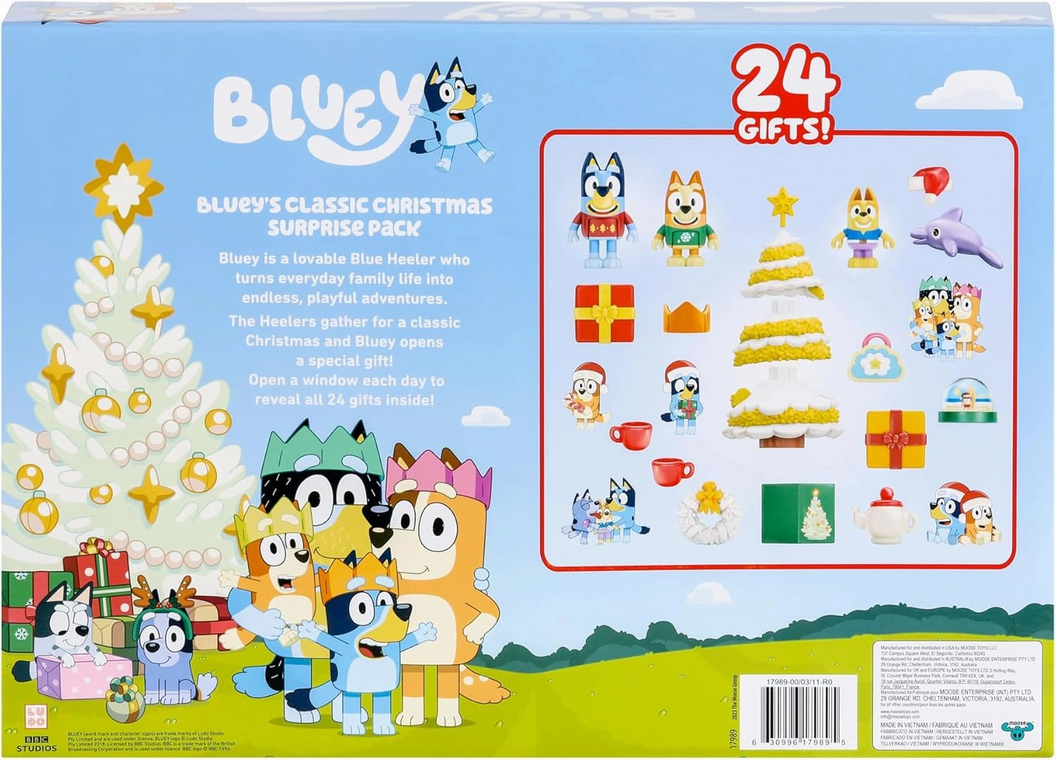 Bluey's Exclusive Advent Calendar Pack. Open the Packaging To Find A Bluey Surprise Each Day For 24 days Including Exclusive Figures! | Amazon Exclusive