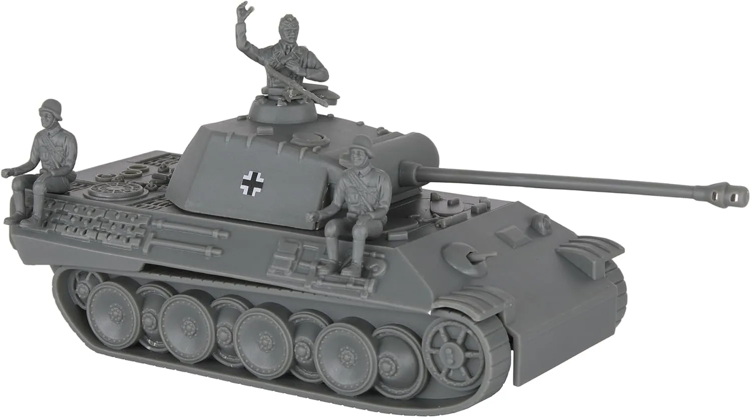 BMC CTS WW2 German Panther V Tank - Gray 1:38 Plastic Army Men Military Vehicle