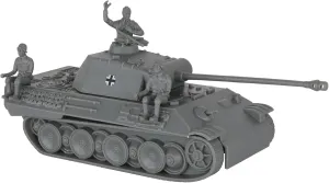 BMC CTS WW2 German Panther V Tank - Gray 1:38 Plastic Army Men Military Vehicle