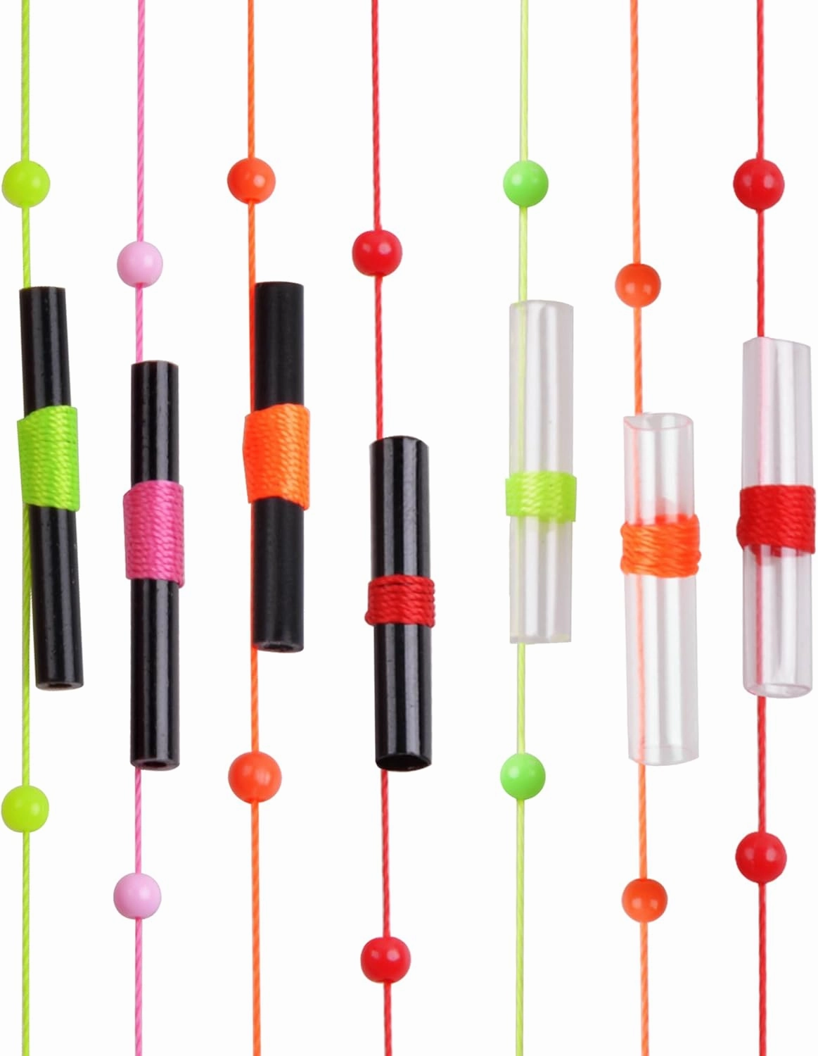Bobber Stops Plastic Beads Kit Fishing Float Stop Knots with Plastic Fishing Beads for Fishing Line or Leader Slip Bobbers for Crappie Fishing Saltwater Freshwater