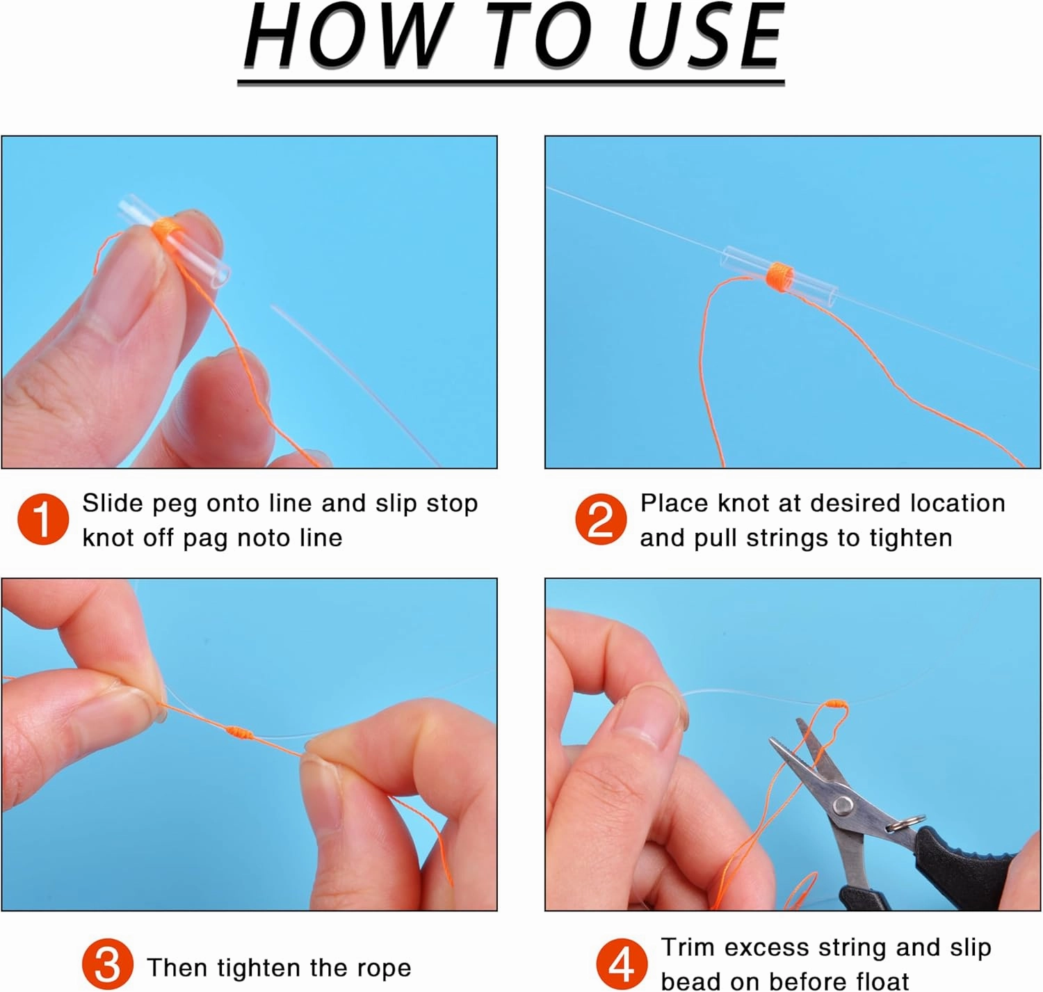 Bobber Stops Plastic Beads Kit Fishing Float Stop Knots with Plastic Fishing Beads for Fishing Line or Leader Slip Bobbers for Crappie Fishing Saltwater Freshwater