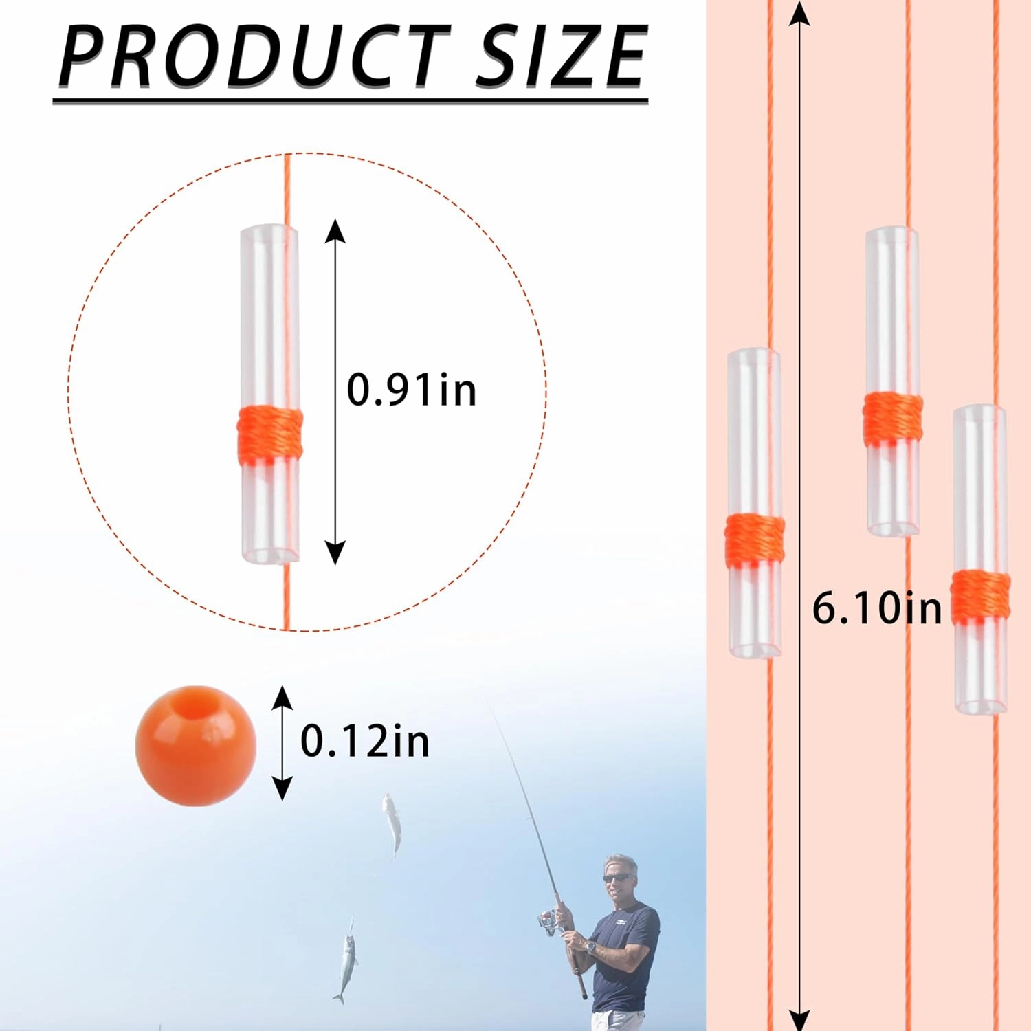 Bobber Stops Plastic Beads Kit Fishing Float Stop Knots with Plastic Fishing Beads for Fishing Line or Leader Slip Bobbers for Crappie Fishing Saltwater Freshwater