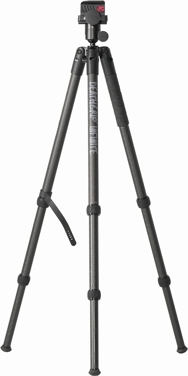 BOG DeathGrip Infinite Carbon Fiber Tripod with Heavy Duty Construction, 360 Degree Ball Head, Quick-Release Arca-Swiss Mount System, and Optics Plate for Hunting, Shooting, Glassing, and Outdoors