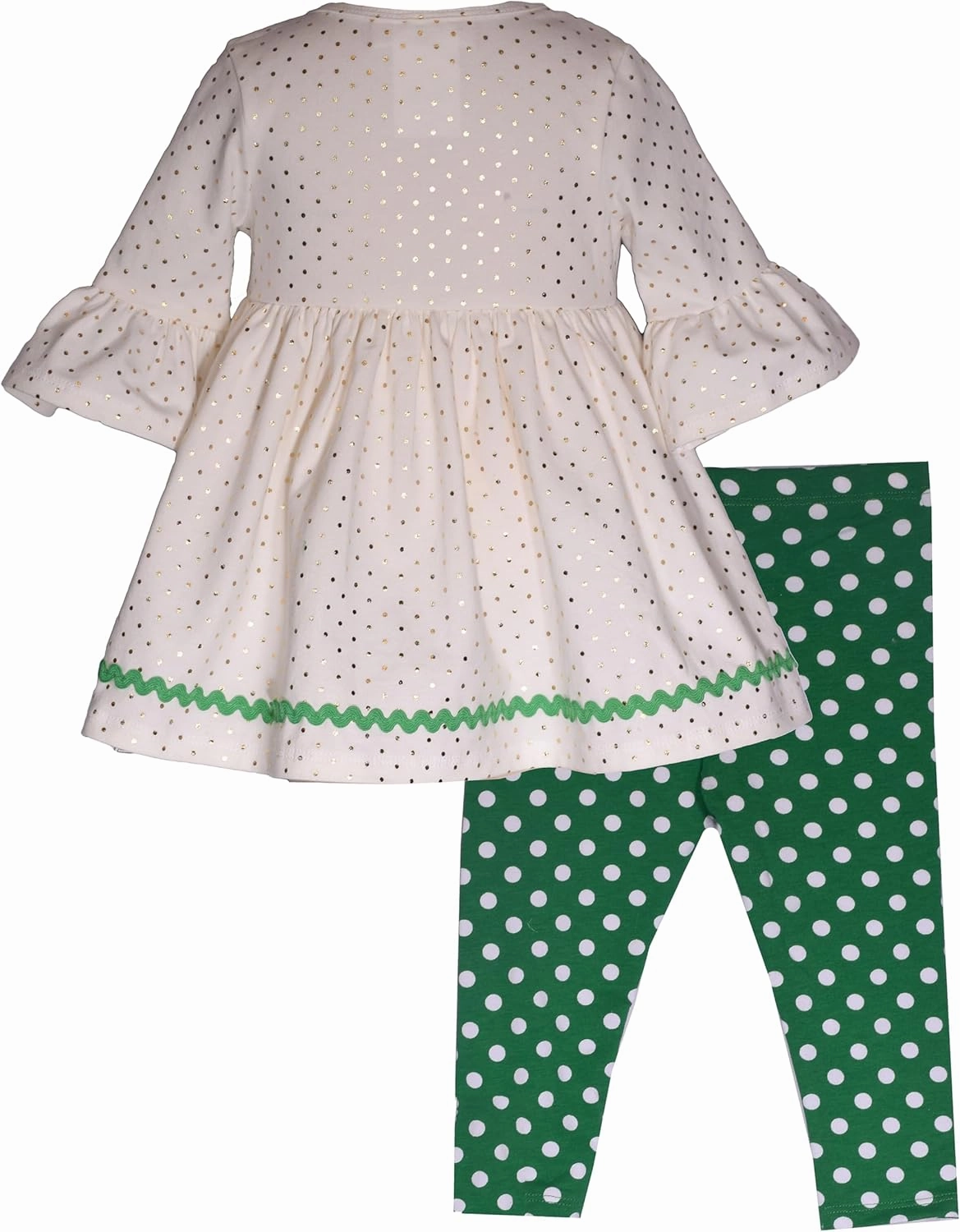 Bonnie Jean Holiday Christmas Light Reindeer Legging Set for Infant, Toddler, and Little Girls