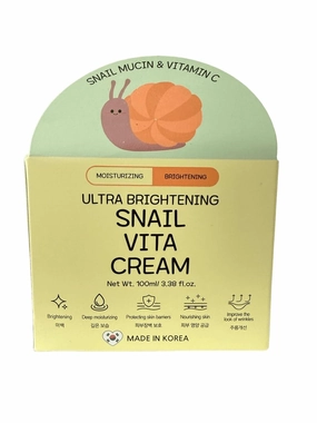 BONNY HILL SNAIL VITA Cream, Korean Skincare, Revitalizing Moisturizing Face Cream, 3.38 fl.oz. (100ml/3.38oz, Snail Vita)