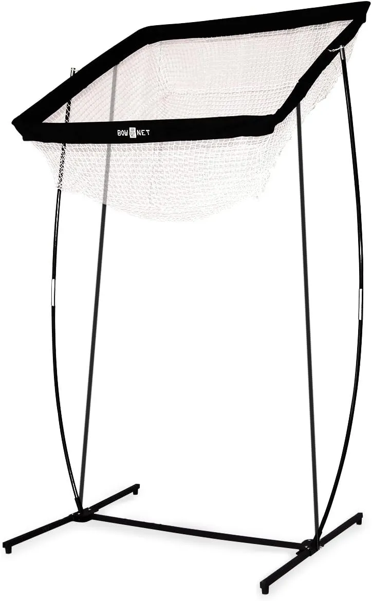 Bownet 8' Portable Quarterback Fade, Pass, and Snap Practice Net, black