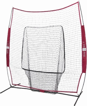 Bownet Big Mouth Replacement Netting 7x7, Maroon, Net Only