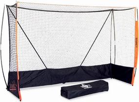 Bownet Portable Field Hockey Goal with Backstop, Foldable Hockey Net - Indoor and Outdoor Hockey Nets for Adults with Roller Bag (12' x 7’ Frame and Net)