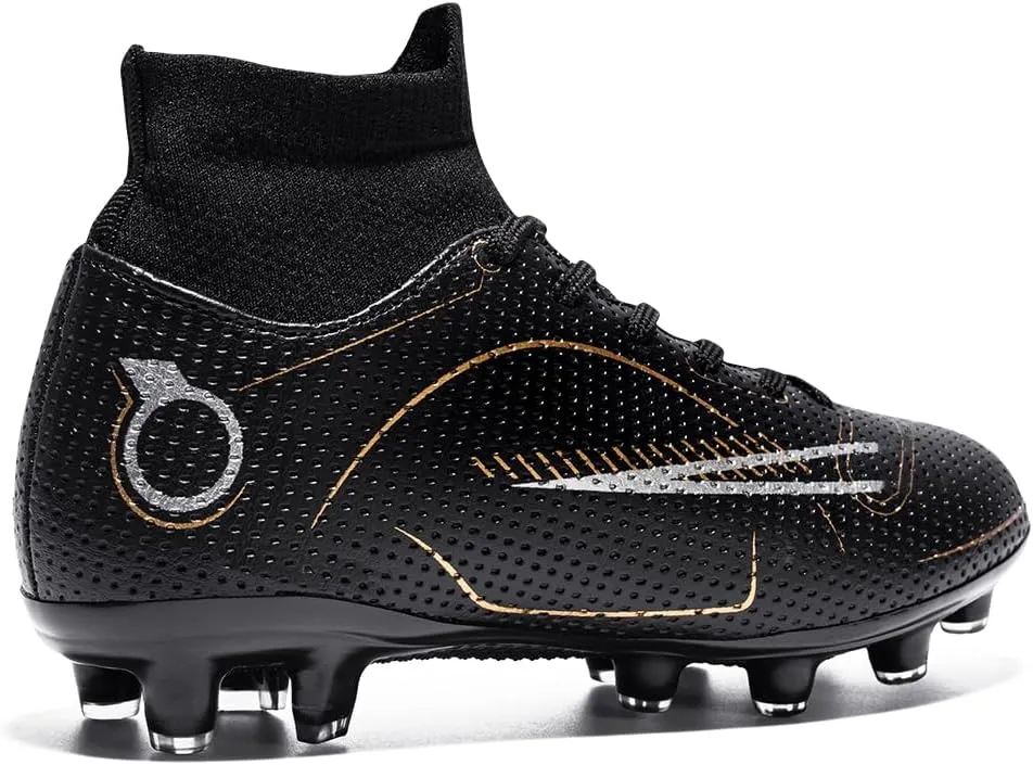 breooes Boys Soccer Cleats Kids Footaball Cleats Outdoor Trainning Soccer Shoes Athletic Girls Football Shoes
