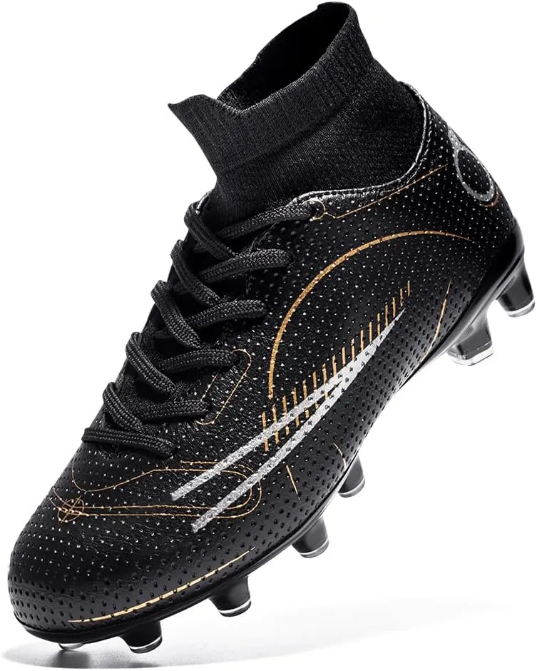 breooes Boys Soccer Cleats Kids Footaball Cleats Outdoor Trainning Soccer Shoes Athletic Girls Football Shoes