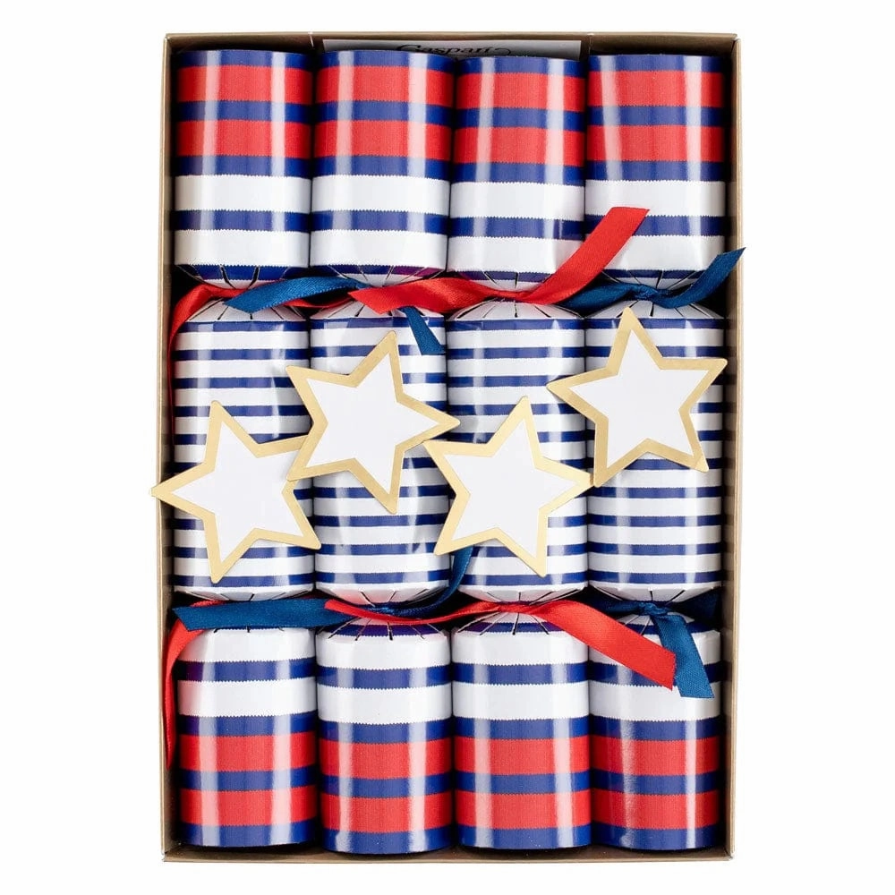Breton Stripe Celebration Crackers - 8 Per Box