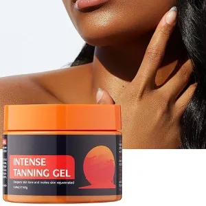 Bronze Glow Intensive Tanning Shimmer Gel, Blissshe Skin Intense Tanning Gel for Body, Blissshe Tanner Cream, Self-Tanner Lotion to Get Dark Fast, Deeper, Darker Tan with Less Time in the Sun (1pc)