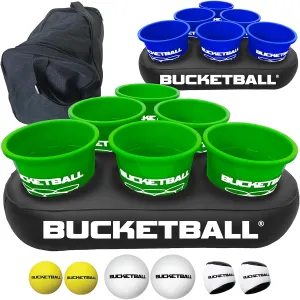BucketBall | Team Color Edition | 12 Color Options | The Original Giant Pong Game | Perfect for camping, beach, yard, lawn, outdoors, family, adults, tailgating, events and more.