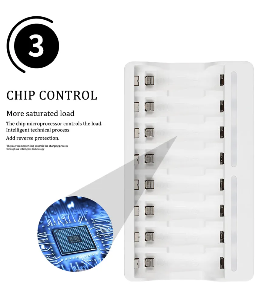 C9010 8 Channel Smart Fast Beston   AA AAA Rechargeable Charger USB Charger